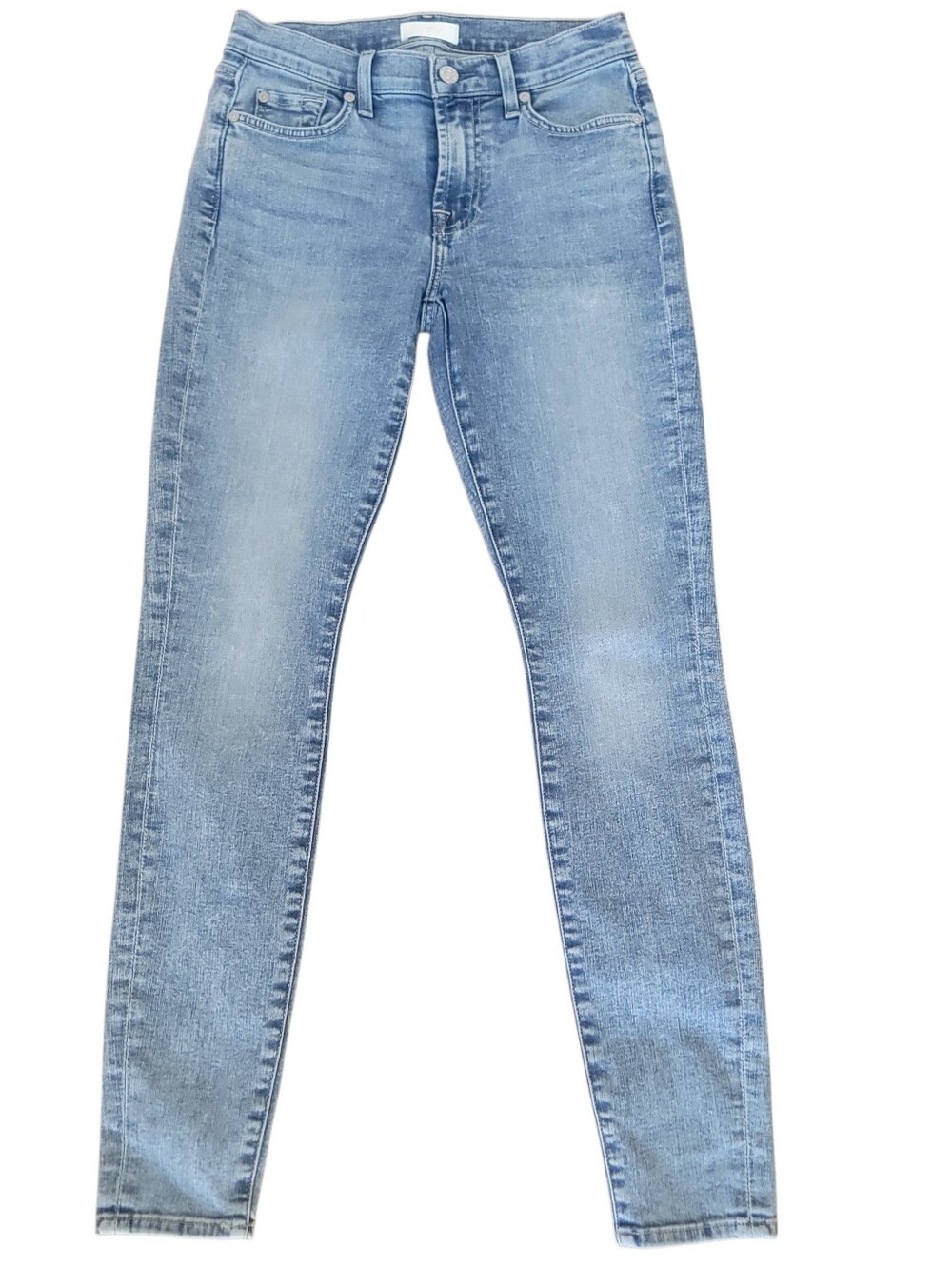 7 For All Mankind Women's Skinny Jeans Light Wash Size 26 Premium Stretch Denim